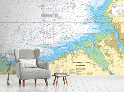 Great Ormes Head to Liverpool Wallpaper Mural