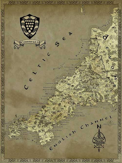 Cornwall Fantasy Map