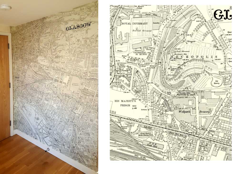 Sean Fisher Glasgow Map Wallpaper