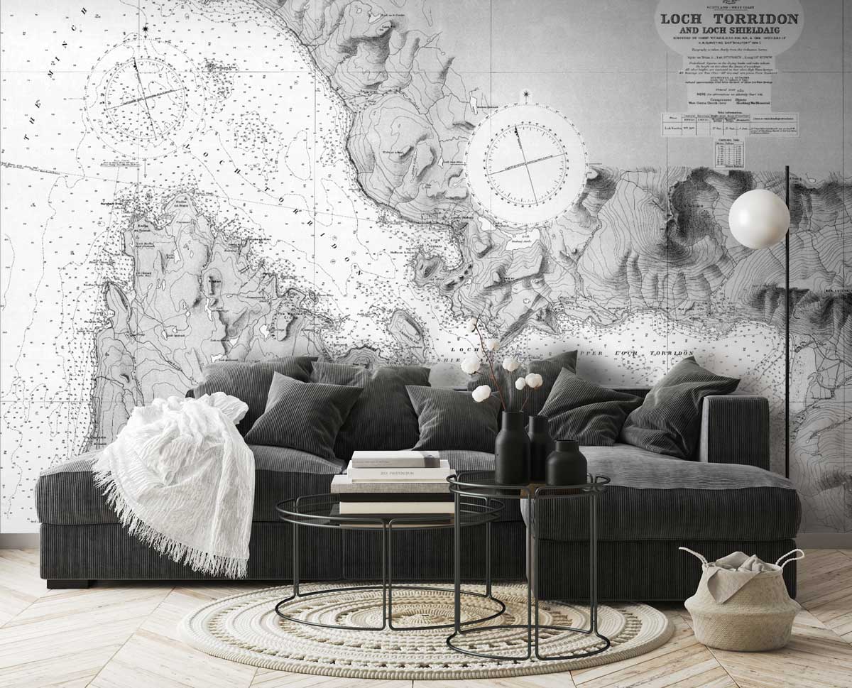 SoPo Cottage Creative Wallpaper  How to Hang Nautical Charts