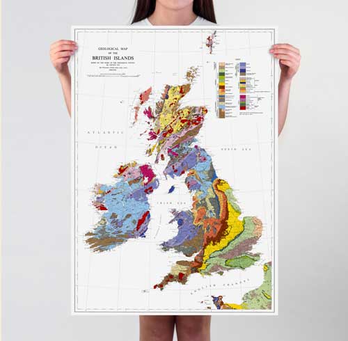 Geological Map of The British Isles Poster